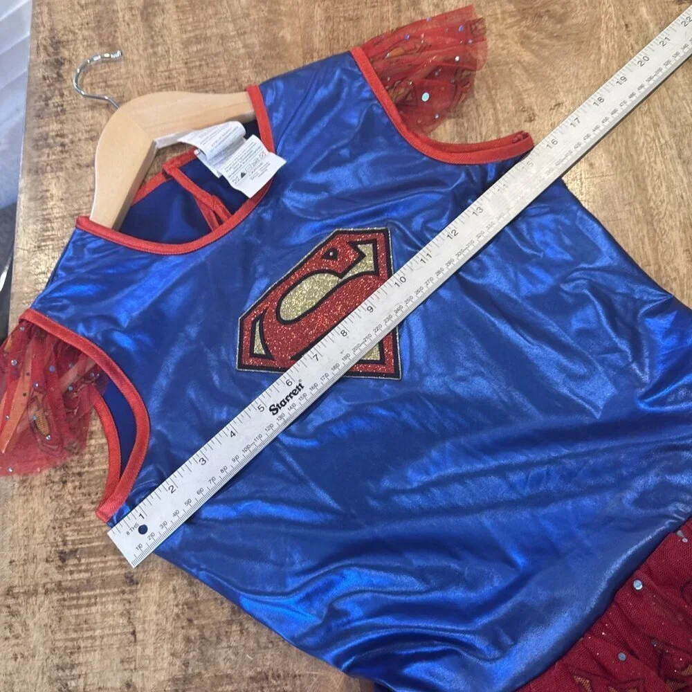 Rubie's DC Comics Large 10/12 Years Supergirl Tutu Dress Red Blue Sparkle